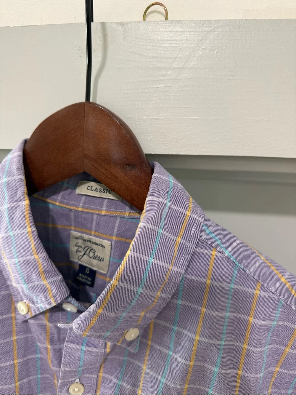 Men's jcrew Purple Plaid Button-Down Shirt